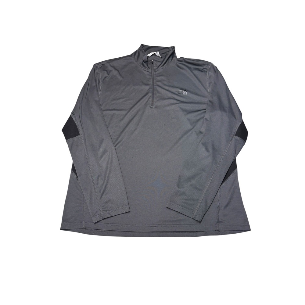 The North‎ Face Mens VaporWick 1/4 Zip Performance  Pullover Gray XL Long Sleeve